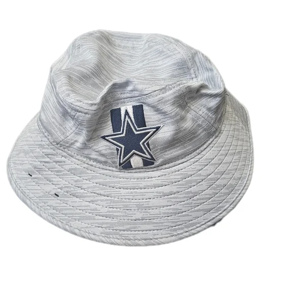 NEW ERA DALLAS COWBOYS GREY GAME MENS BUCKET HAT, SIZE OSFM - Picture 2 of 4